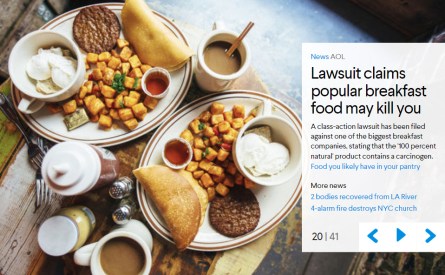 Breakfast food scam article